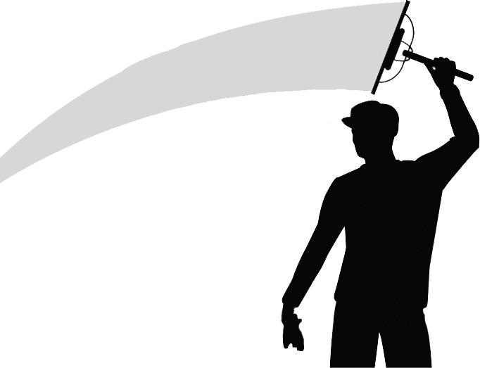 Logo icon of person with window washer